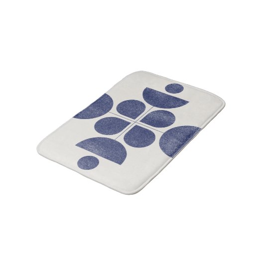 Blauw abstract middeleeuws patroon badmat (Gekanteld)