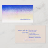 Blauw Abstract, modern, eenvoudig minimalistisch Visitekaartje (Voorkant / Achterkant)