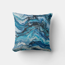 Blauw Abstract Modern Kussen