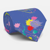 Blauw Abstract modern patroon, moderne kleurrijke  Stropdas (Opgerold)