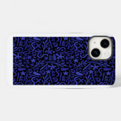 blauw abstract naadloos patroon Case-Mate iPhone case (Achterkant (horizontaal))