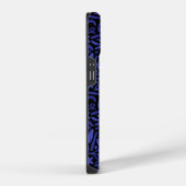 blauw abstract naadloos patroon iPhone hoesje (Rechterkant)