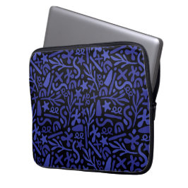 blauw abstract naadloos patroon laptop sleeve