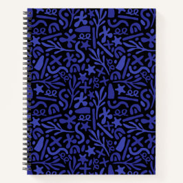 blauw abstract naadloos patroon notitieboek