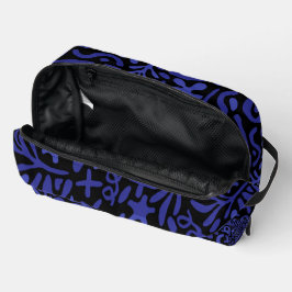 blauw abstract naadloos patroon toilettasje