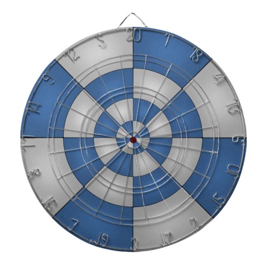 Blauw abstract nautisch dartbord (Voorkant)