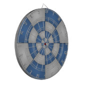 Blauw abstract nautisch dartbord (Voorkant Links)