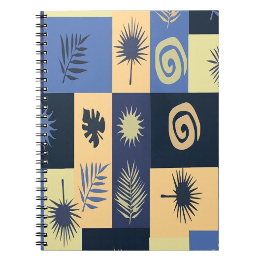 Blauw Abstract Notitieboek (Voorkant)