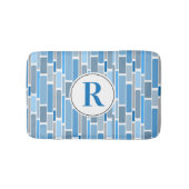Blauw abstract ontwerp. . badmat (Voorkant)