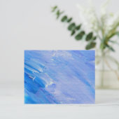 Blauw Abstract ontwerp Briefkaart (Staand voorkant)