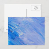 Blauw Abstract ontwerp Briefkaart (Voorkant / Achterkant)