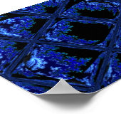 Blauw abstract ontwerp poster (Hoek)