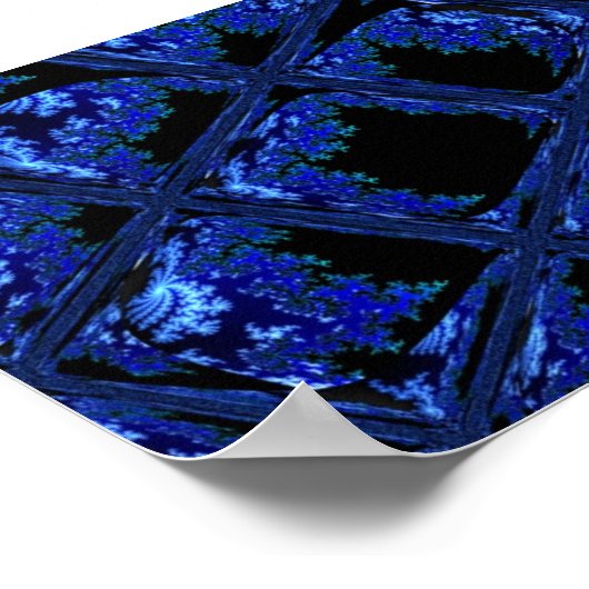 Blauw abstract ontwerp poster (Hoek)