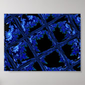 Blauw abstract ontwerp poster (Voorkant)