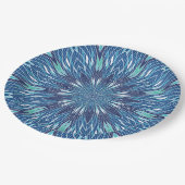 Blauw Abstract papier Borden Papieren Bordje (Gekanteld)
