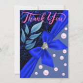 Blauw Abstract Parel Modern Trendy Boho Retirement Bedankkaart (Voorkant)