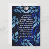 Blauw Abstract Parel Modern Trendy Boho Retirement Bedankkaart (Achterkant)