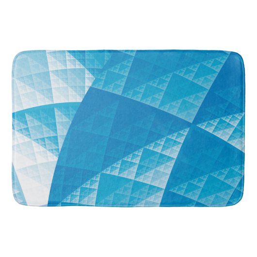 Blauw abstract patroon badmat (Voorkant)
