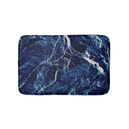 Blauw Abstract patroon Badmat (Voorkant)