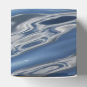 Blauw abstract patroon bedankdoosjes (Bovenkant)