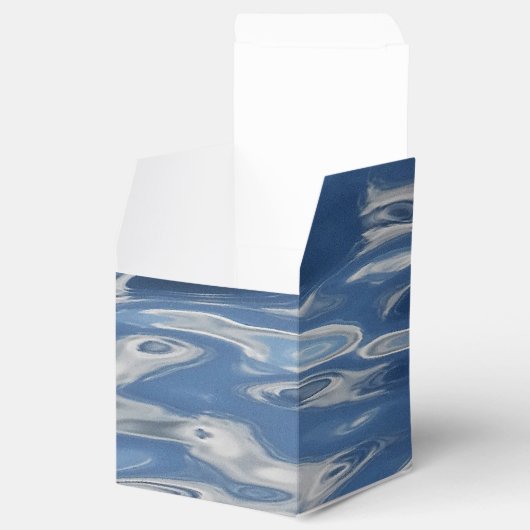 Blauw abstract patroon bedankdoosjes (Geopend)