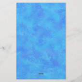 Blauw abstract patroon briefpapier (Achterkant)