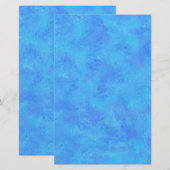 Blauw abstract patroon briefpapier (Voorkant / Achterkant)