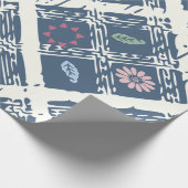 Blauw Abstract patroon Cadeaupapier (Hoek)