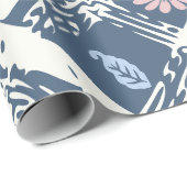 Blauw Abstract patroon Cadeaupapier (Rol Hoek)