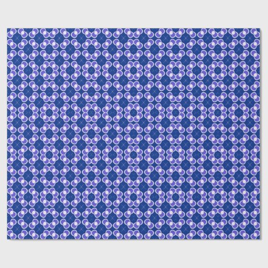 Blauw Abstract Patroon Cadeaupapier (Vlak)