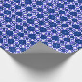 Blauw Abstract Patroon Cadeaupapier (Hoek)