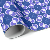 Blauw Abstract Patroon Cadeaupapier (Rol Hoek)