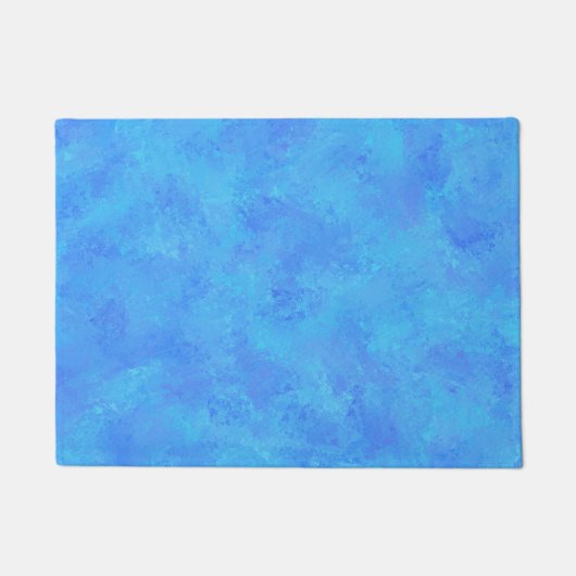 Blauw abstract patroon deurmat (Voorkant)
