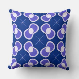 Blauw Abstract Patroon Kussen