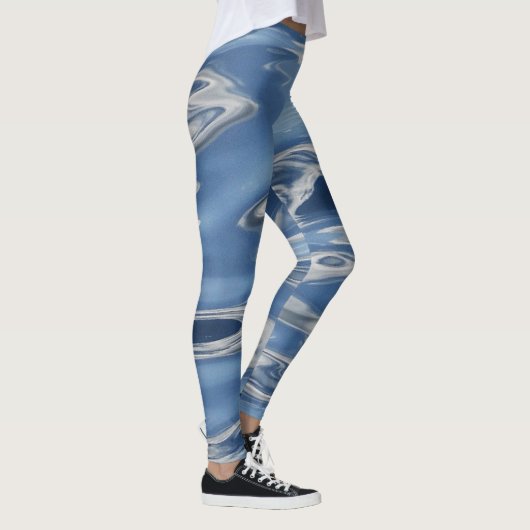 Blauw abstract patroon leggings (Rechts)