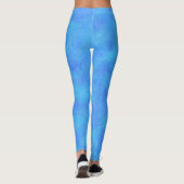 Blauw Abstract patroon Leggings (Achterkant)