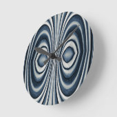 Blauw Abstract patroon met blauwtongen Ronde Klok (Hoek)