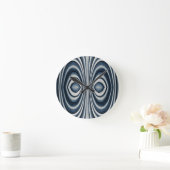 Blauw Abstract patroon met blauwtongen Ronde Klok (Huis)