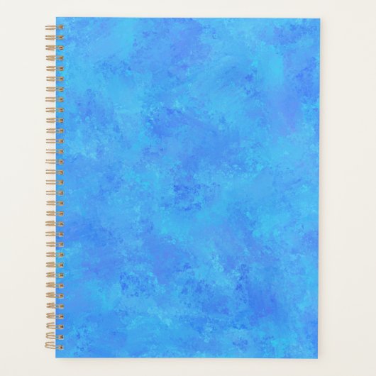 Blauw Abstract patroon Planner (Voorkant)