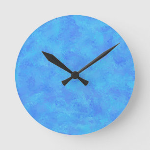 Blauw Abstract patroon Ronde Klok