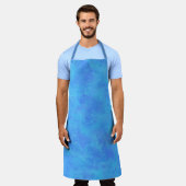 Blauw Abstract Patroon Schort (Gedragen)