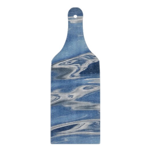 Blauw abstract patroon snijplank (Voorkant)