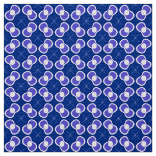 Blauw Abstract Patroon Stof