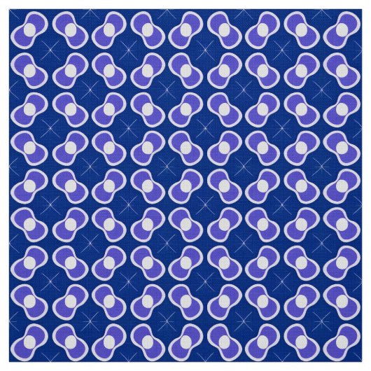 Blauw Abstract Patroon Stof (Swatch)