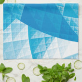Blauw abstract patroon theedoek (Gevouwen)