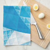 Blauw abstract patroon theedoek (Quarter Fold)