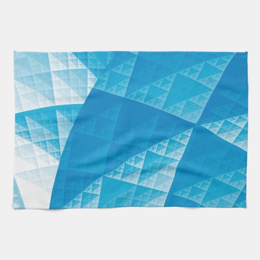 Blauw abstract patroon theedoek (Horizontaal)