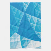 Blauw abstract patroon theedoek (Verticaal)
