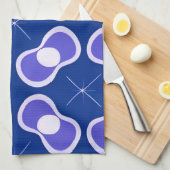 Blauw Abstract Patroon Theedoek (Quarter Fold)