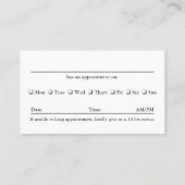 Blauw Abstract Patroon Therapeut Afspraak Visitekaartje (Achterkant)